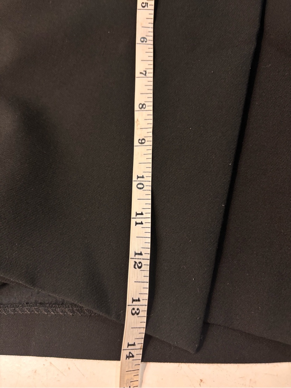 Zara Faux Wrap Front Black Mini Skort with Sleek Asymmetrical Hem, size L - Picture 13 of 13